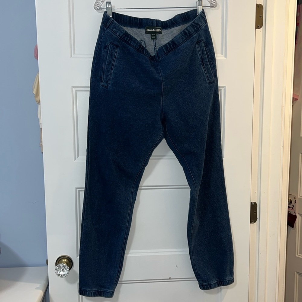 Roots denim-style sweatpants